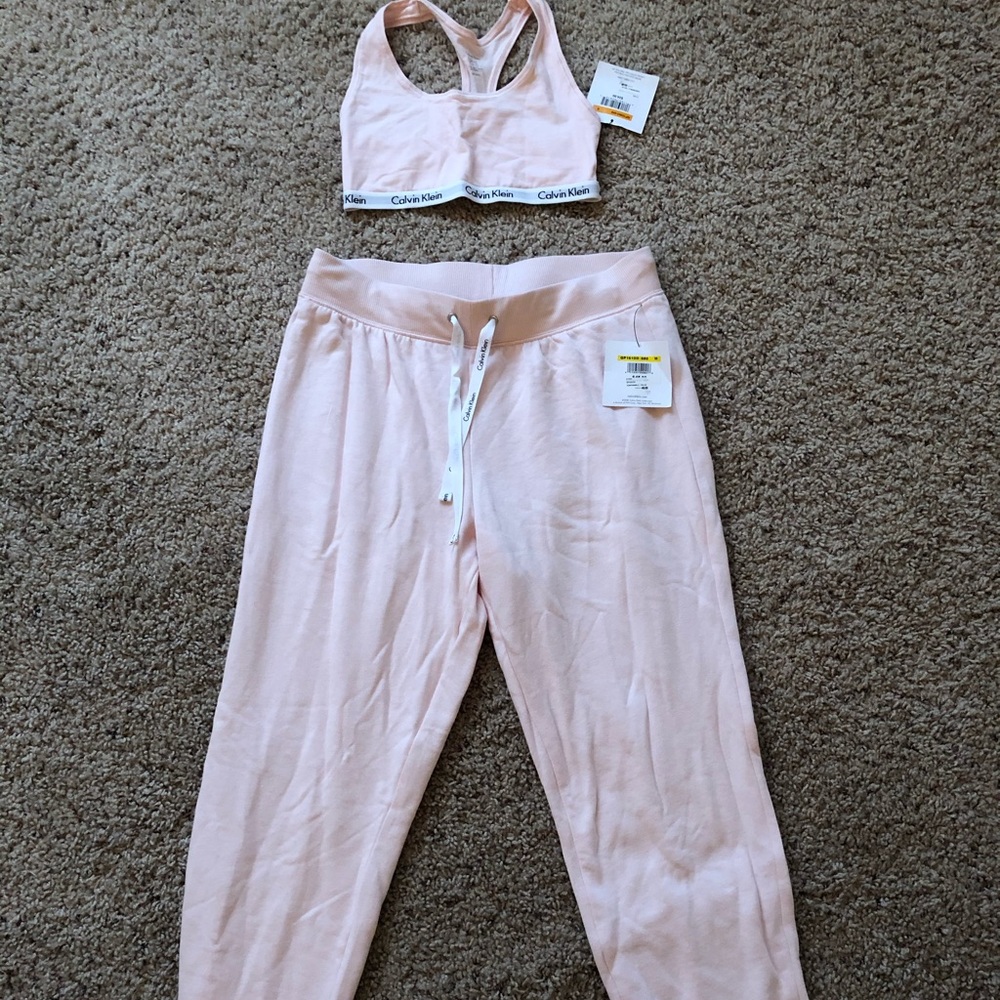 Calvin Klein sweatpants w matching bra